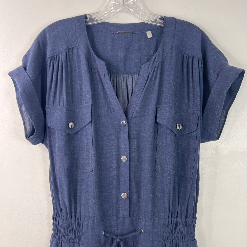 Elie Tahari Women's Belted Ankle Jumpsuit Blue Corporate Core Minimalist Size S - Picture 5 of 16